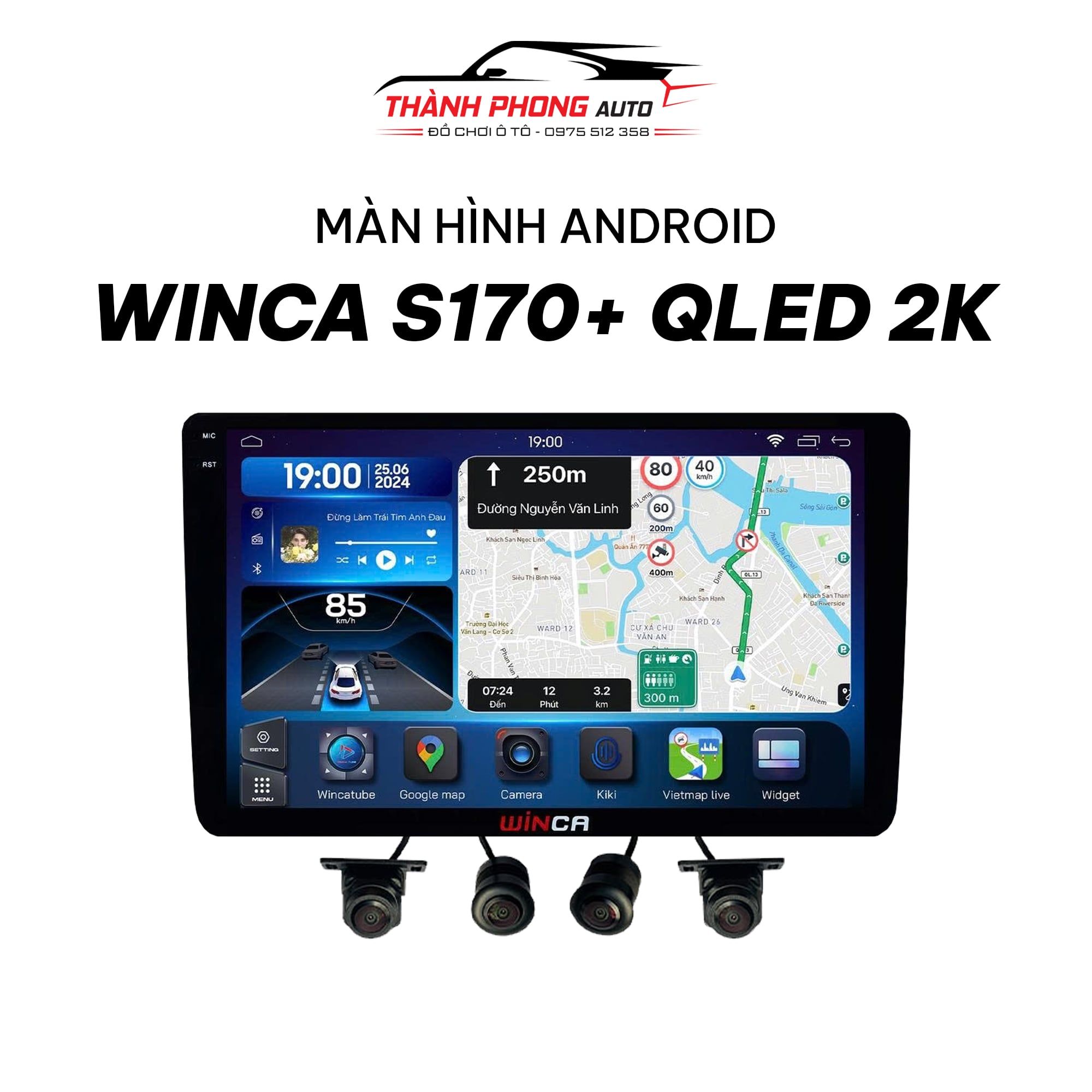  Màn Hình Android Winca S170+ QLED 2K Liền Camera 360 Độ 