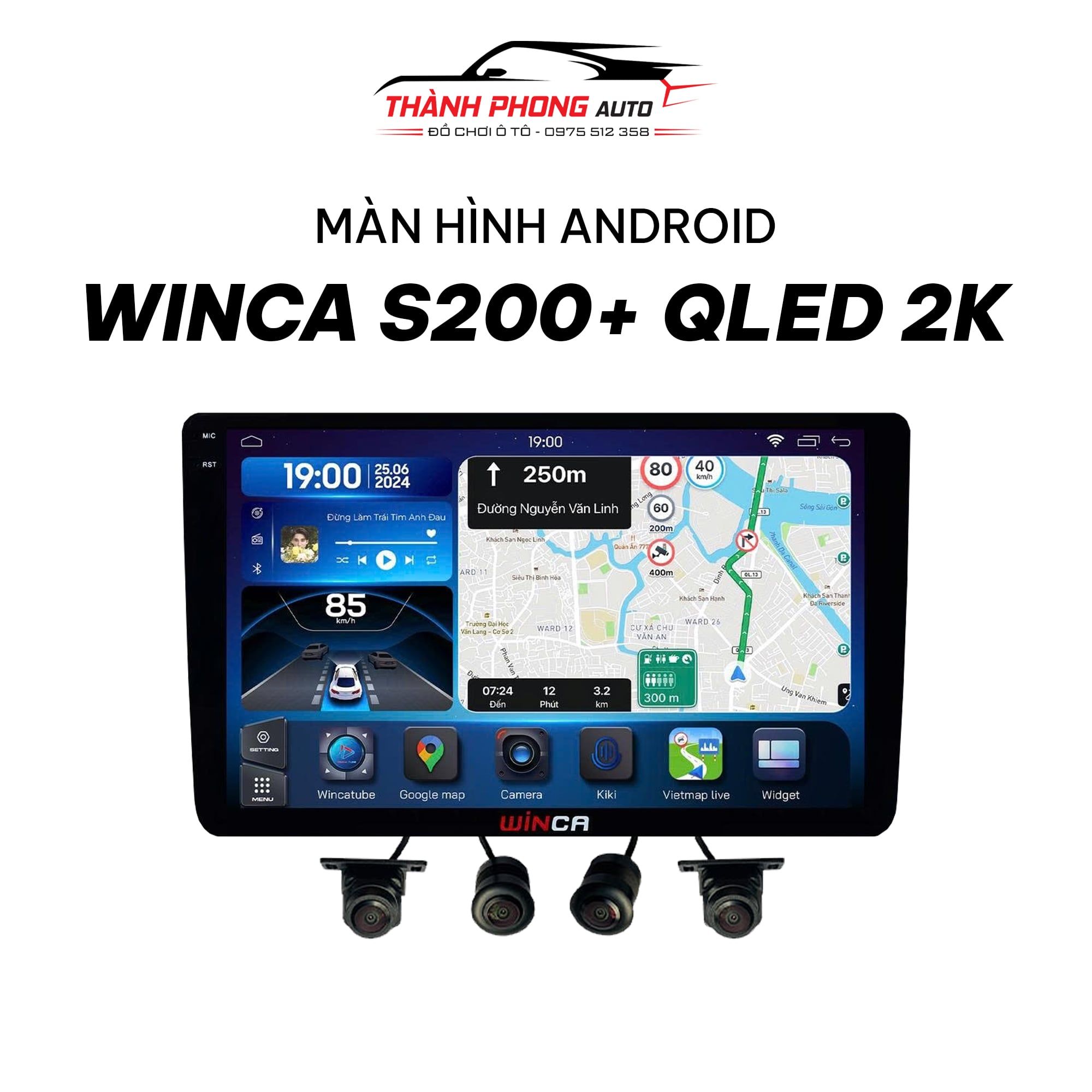  Màn Hình Android Winca S200+ QLED 2K Liền Camera 360 Độ 