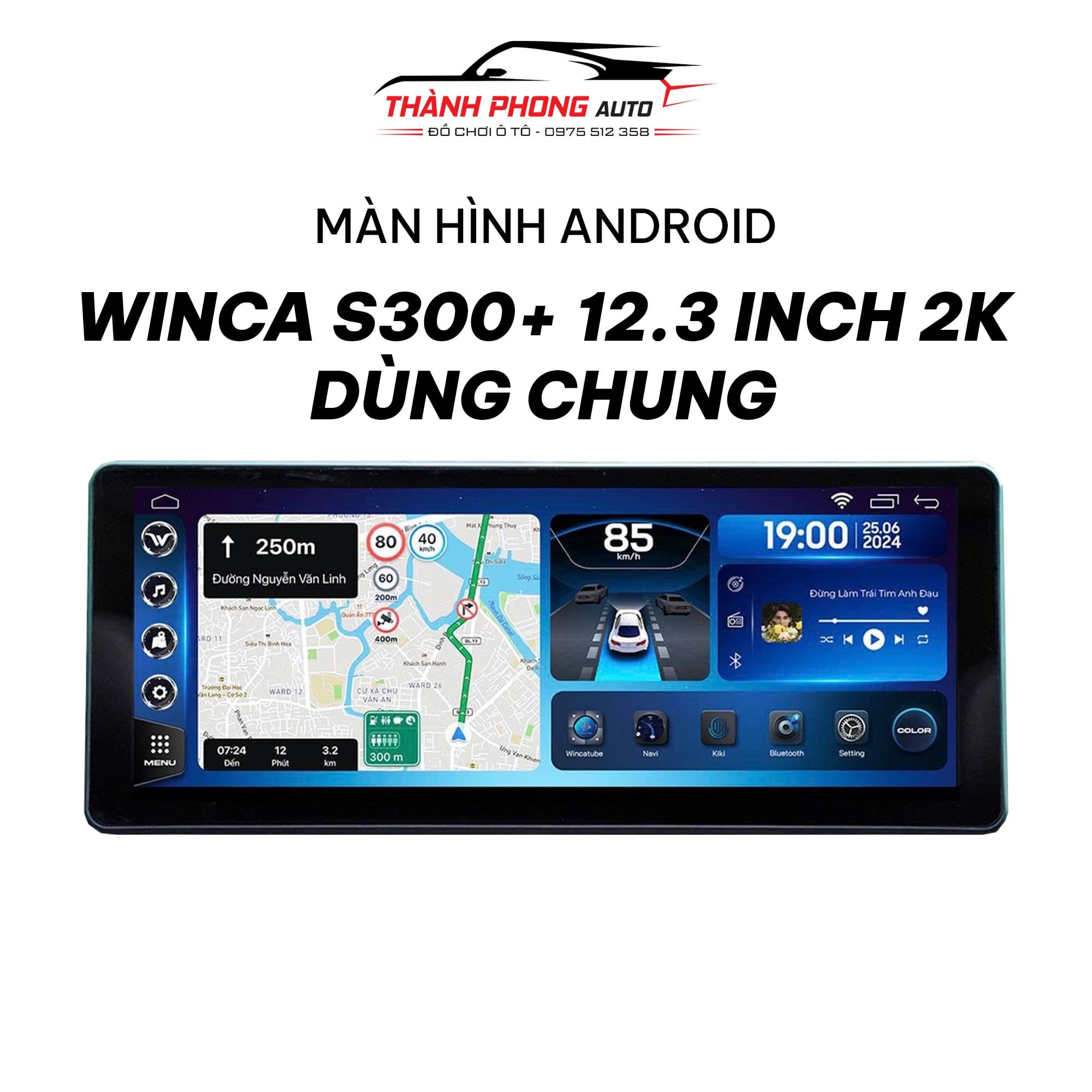  Màn Hình Android Winca S300+ 12.3 Inch 2K Dùng Chung 