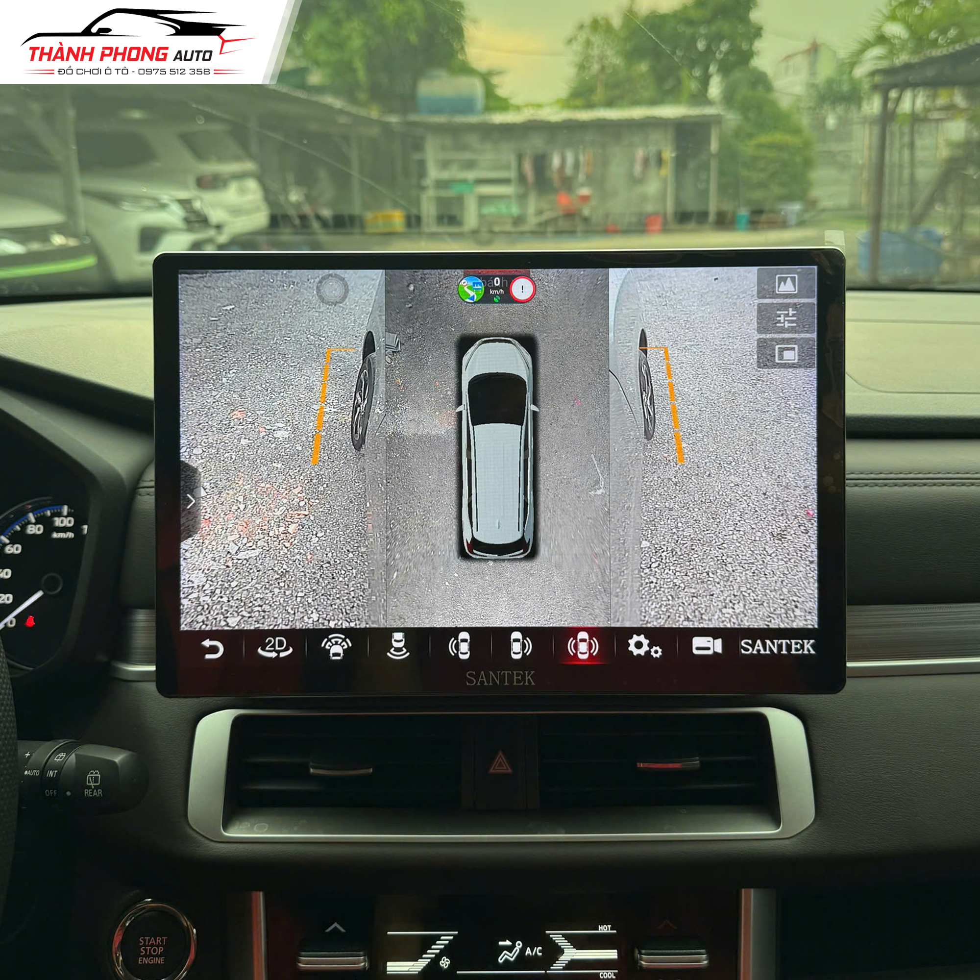  Màn hình Android ô tô Santek S800 2K 360 13inch 