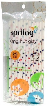 Ống hút giấy Spriing 6mm 25 cái