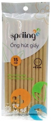 Ống hút giấy Spriing 8mm 15 cái
