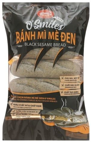Bánh mì mè đen O'Smiles 350g