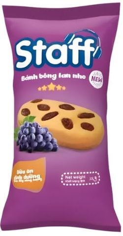 Bánh bông lan Staff vị nho 38g