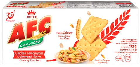 Bánh crac AFC dinh dưỡng gà sả tắc 172g