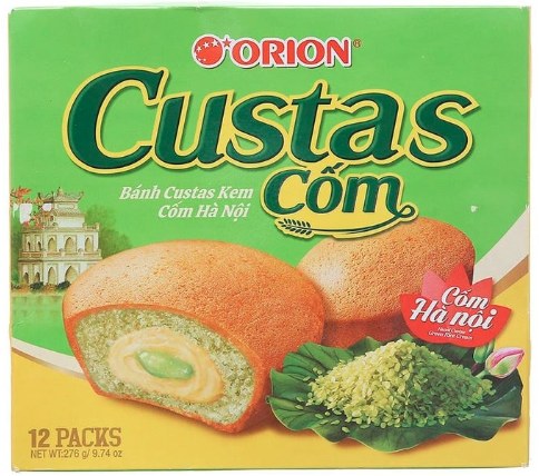 Bánh Custas Orion kem cốm Hà Nội 276g