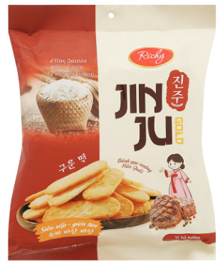 Bánh gạo Richy Jinju bò nướng tiêu 134.4g