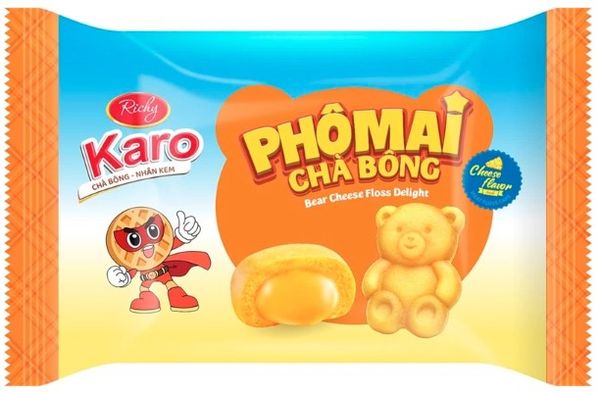 Bánh Karo Gấu nhân chà bông phô mai 48g