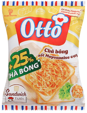 Bánh mì sandwich Otto chà bông xốt mayo cay 82.5g