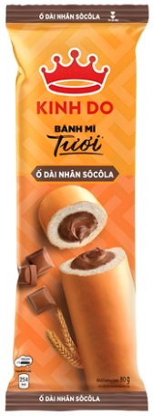 Bánh mì tươi dài nhân socola Kinh Đô 80g