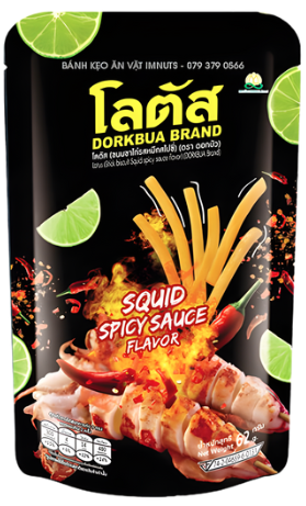 Bánh que Dorkbua mực siêu cay 62g