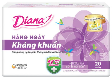 BVS Diana hàng ngày Sensi kháng khuẩn 20 miếng