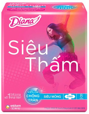 BVS Diana không mùi siêu thấm siêu mỏng 8 miếng