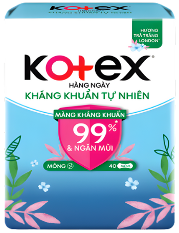 BVS Kotex hàng ngày tự nhiên 40 miếng