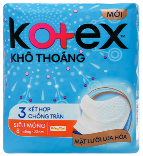 BVS Kotex style khô thoáng siêu mỏng 8 miếng