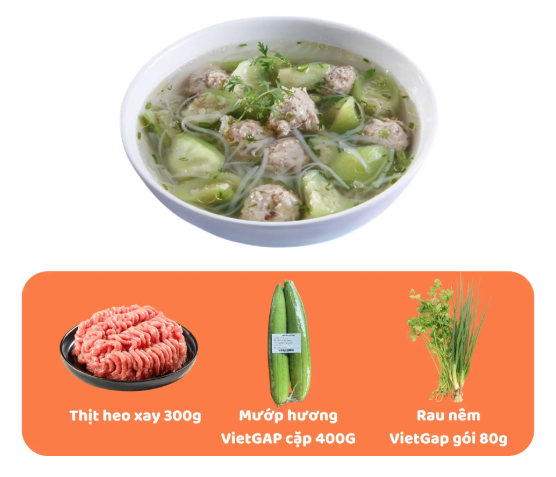 Canh mướp thịt xay kg