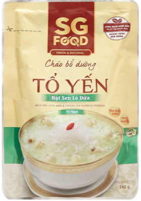 Cháo bổ dưỡng yến hạt sen lá dứa 240g
