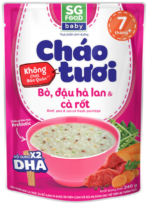 Cháo bò đậu cà rốt 240g