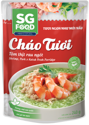 Cháo tươi tôm rau ngót 240g