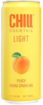 Chill light peach & vodka lon 330ml
