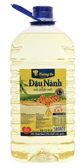 Dầu đậu nành 100% nguyên chất Tường An can 5 lít