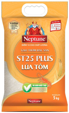 Gạo Neptune đặc sản ST25 plus lúa tôm 5kg