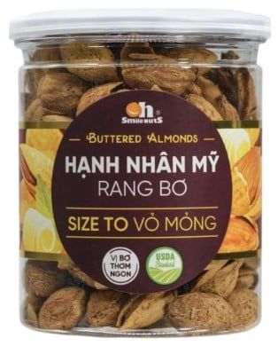 Hạnh nhân rang bơ Smile Nuts 215g
