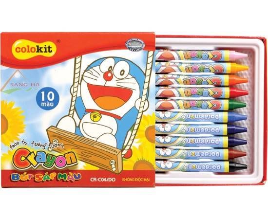 Hộp bút sáp CRC04DO 10 màu