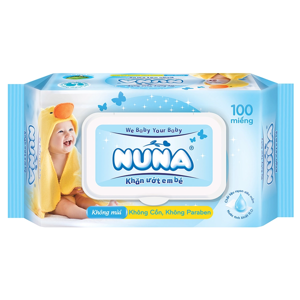 Khăn ướt baby Nuna không mùi 100 miếng