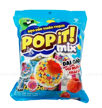 Kẹo dẻo PoPit thiên thạch mix 200 12.5gx16 gói