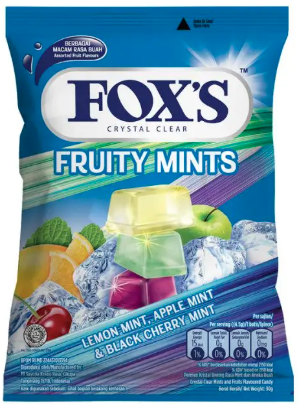 Kẹo Foxs trái cây bạc hà 90g