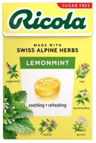 Kẹo thảo mộc Ricola lemon mint không đường 40g