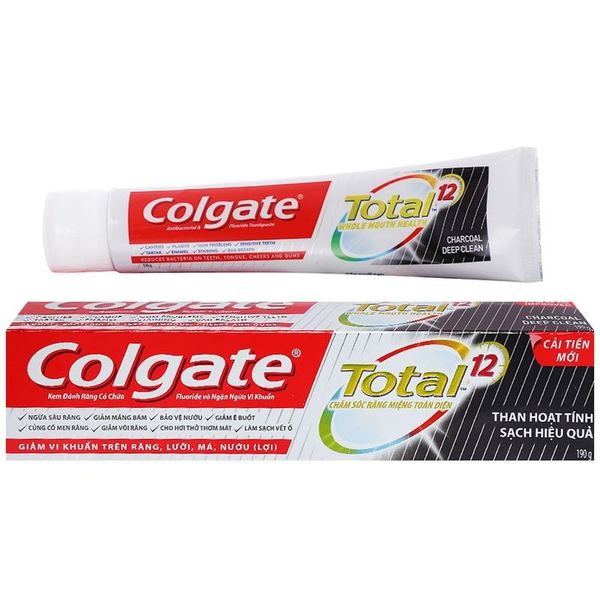Kem đánh răng Colgate total than hoạt tính 190g
