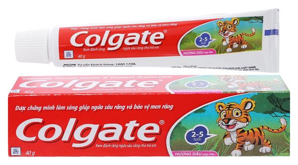 Kem đánh răng trẻ em Colgate hương dâu 40g