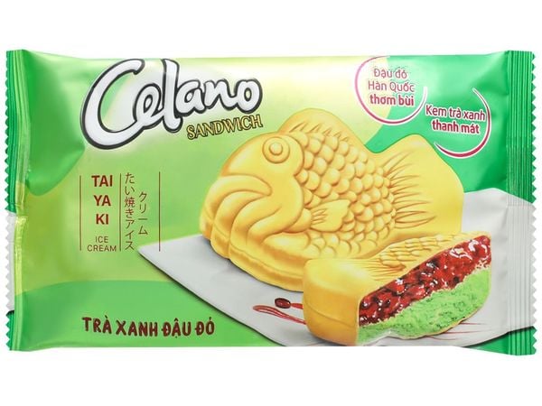 Kem bánh cá Celano trà xanh đậu đỏ 100ml