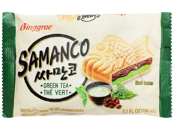 Kem sandwich hình cá trà xanh 150ml
