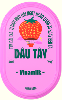Kem Vinamilk dâu 400ml