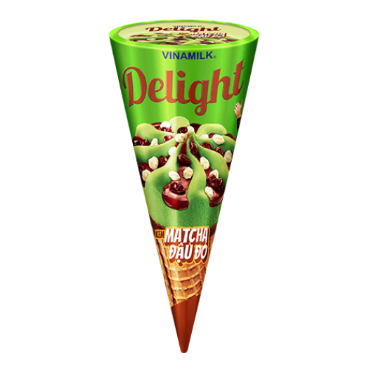 Kem Vinamilk ốc quế Delight trà xanh đậu đỏ 110ml