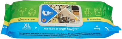 Khăn ướt gia dụng đa năng Timi 50 miếng