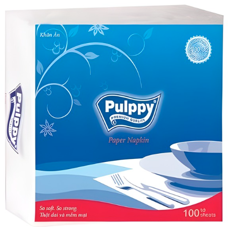 Khăn ăn Pulppy classic 33x33 100 miếng