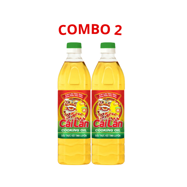 Combo -2 Dầu ăn thực vật Cái Lân 1L