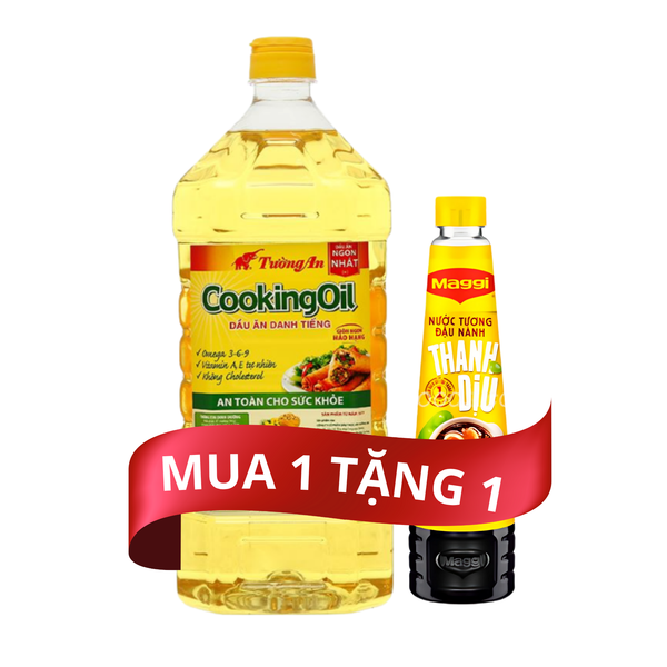 ( MUA 1 TẶNG ) Dầu ăn Tường An 2L+Nước tương Maggi đậu nành 300ml