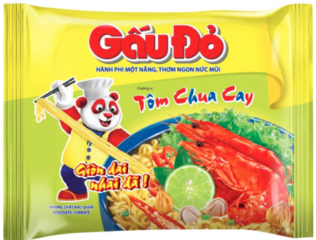 Mì Gấu Đỏ tôm chua cay 63g