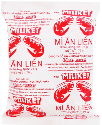 Mì Miliket hải sản giấy 75g