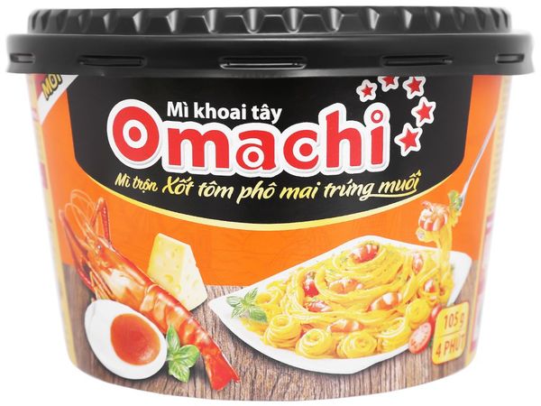 Mì Omachi tôm phô mai trứng muối 105g