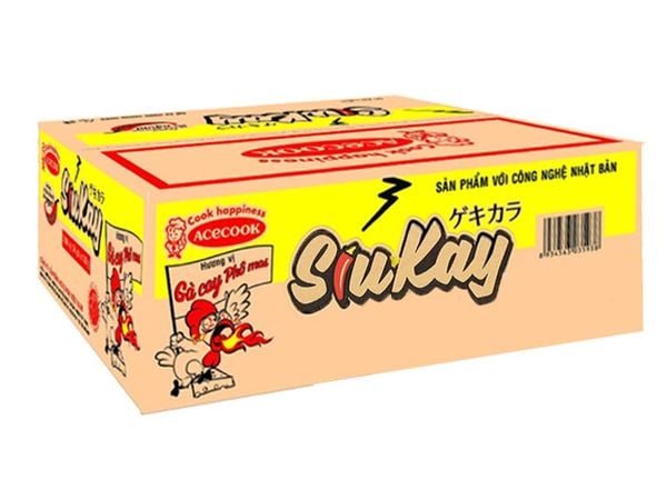 Mì SiuKay - Gà Cay Phô Mai thùng 24 gói