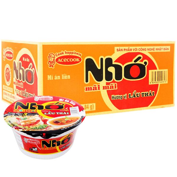 Mì tô Nhớ lẩu thái tôm 84g x 12 tô