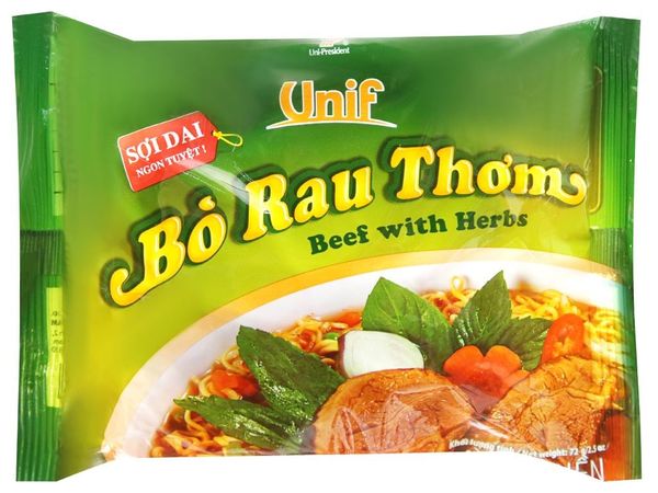 Mì Unif bò rau thơm 72g