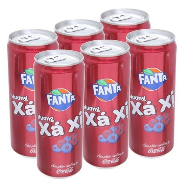 Nước ngọt Fanta xá xị lon cao 6x320ml