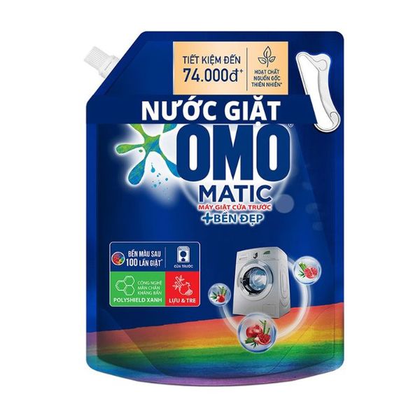 Nước giặt Omo matic bền đẹp cửa trước túi 3.6kg